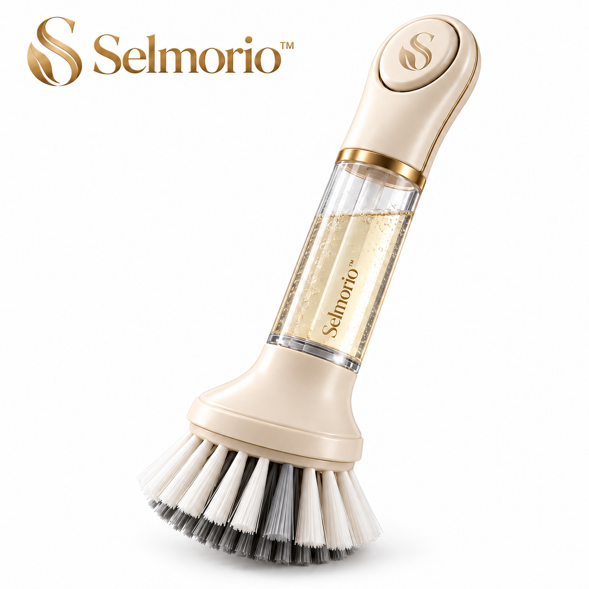 Selmorio™ Precision Soap-Dispensing Dish Brush