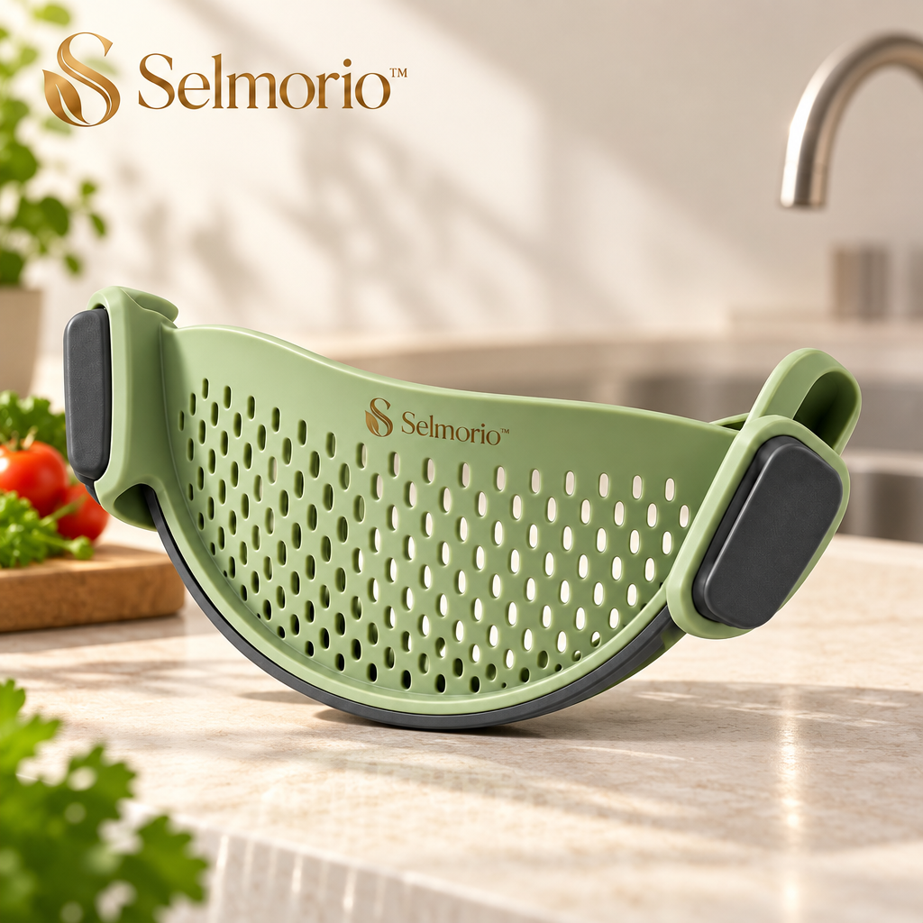 Selmorio™ Easy-Pour Clip-On Pot Strainer