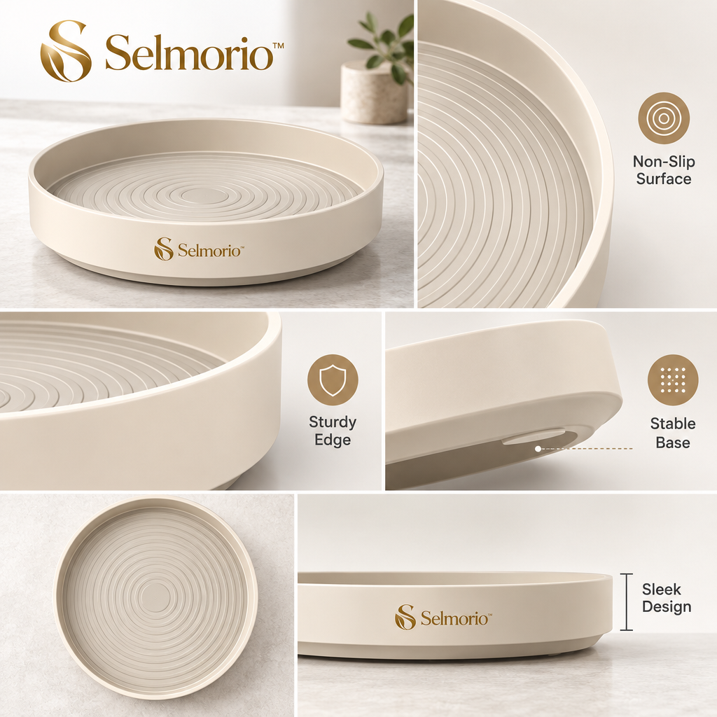 Selmorio™ 360° Smart Turntable Organizer