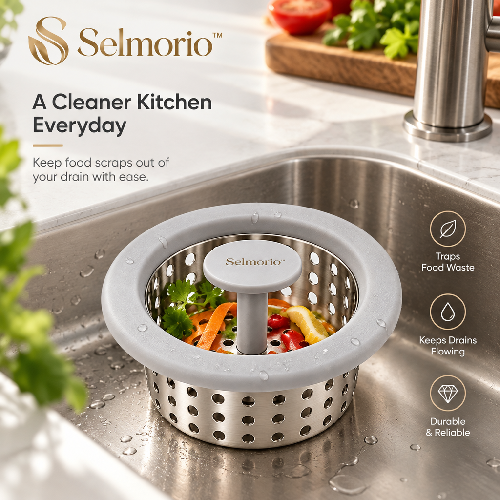 Selmorio™ Lift-Out Kitchen Sink Strainer