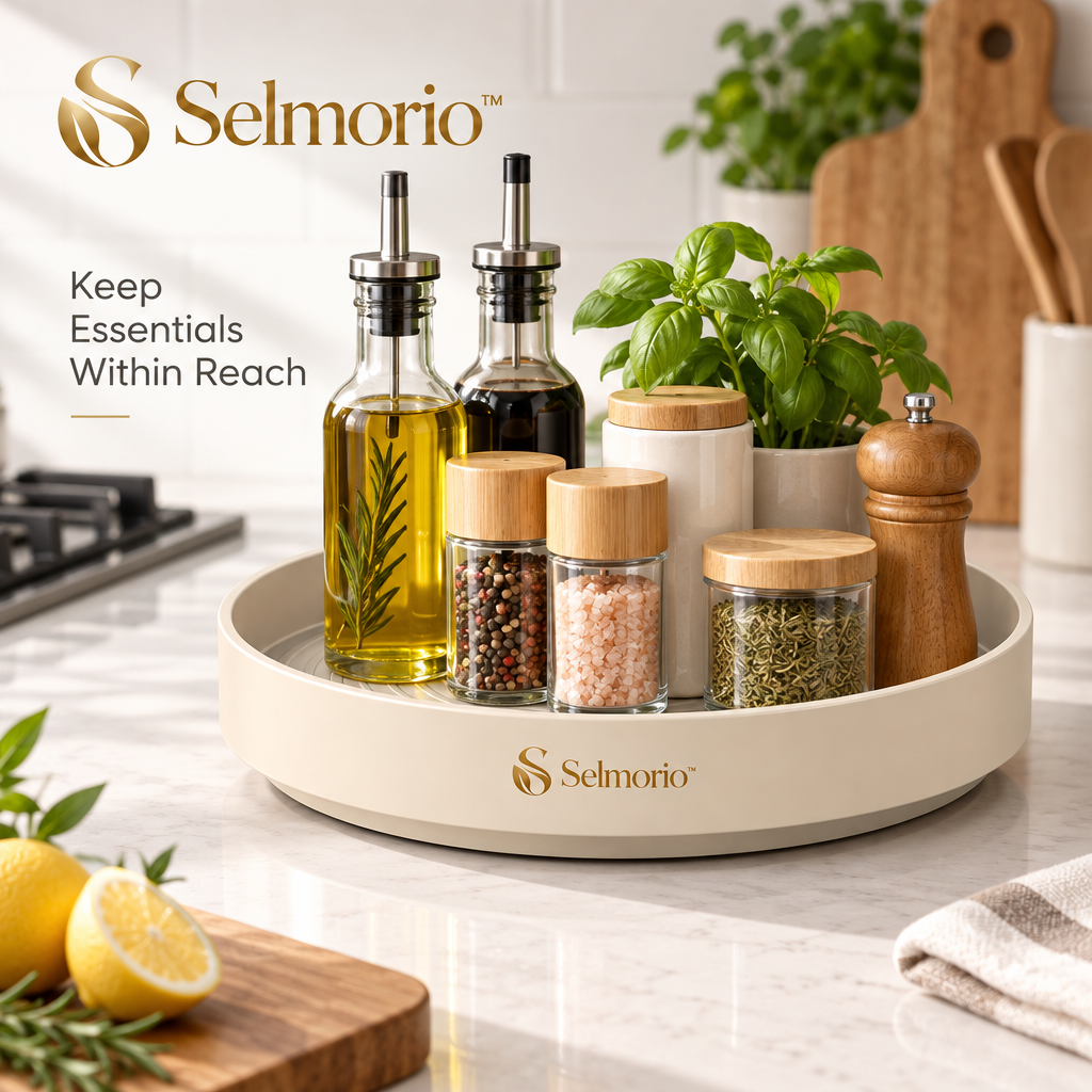 Selmorio™ 360° Smart Turntable Organizer