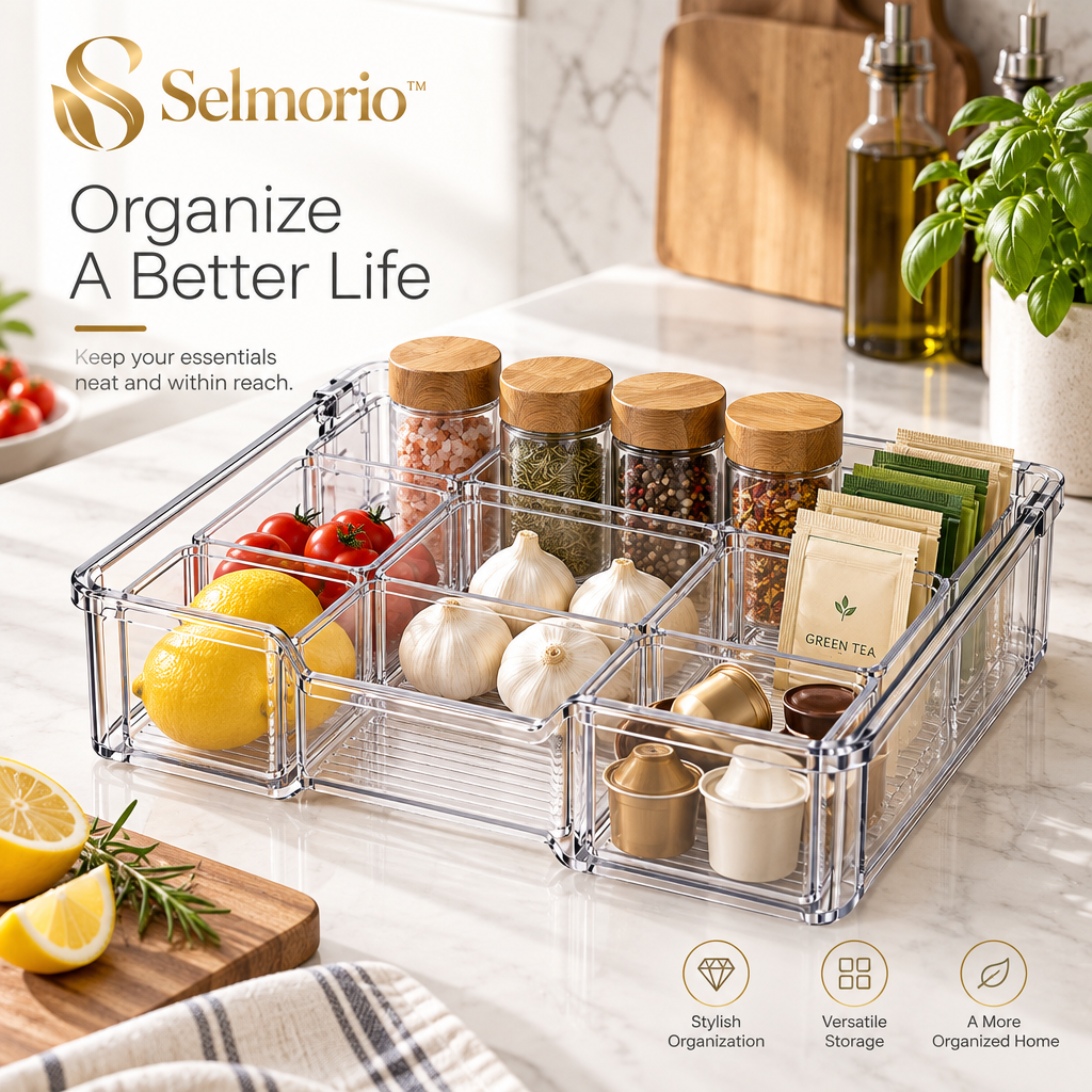 Selmorio™ Refrigerator Pull-Out Organizer