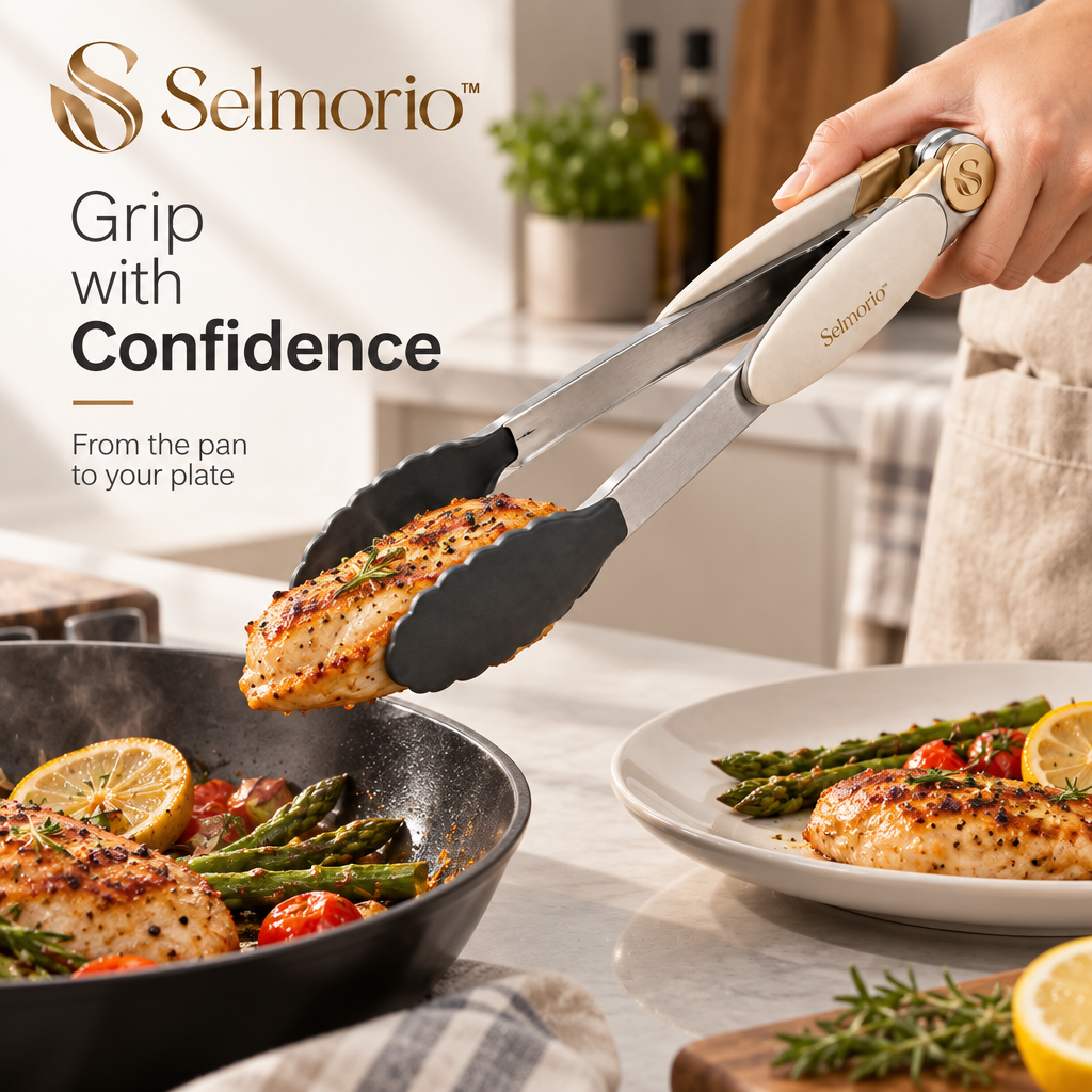 Selmorio™ Palm-Assist Food Tongs