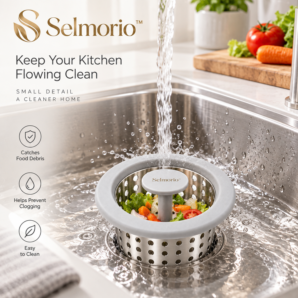 Selmorio™ Lift-Out Kitchen Sink Strainer